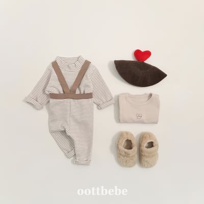 Oottbebe81｜(0m-12m) 條紋緊身吊帶褲13