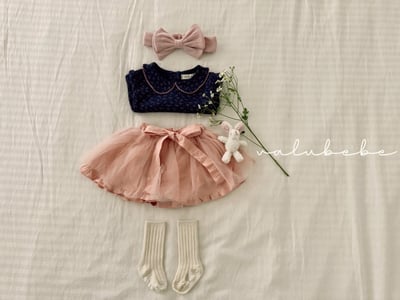 Valubebe31｜(65-80) 緞帶薄紗包屁褲裙14