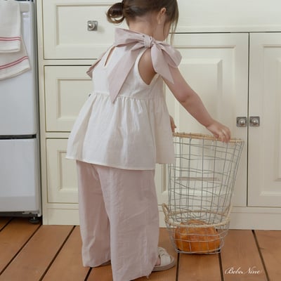 bebe nine24  (65cm-115cm) 3色休閒寬鬆褲12