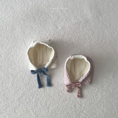 Lindo19｜(3m-18m) 暖色調小花燈籠褲/刷毛綁帶帽10