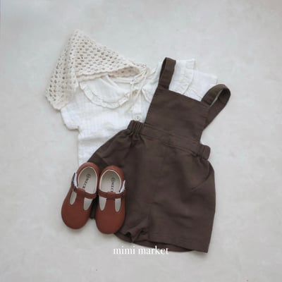 mimi market23 (75-90cm)  亞麻背帶褲8