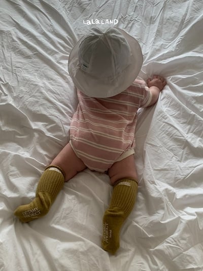 lala land25｜(3m-18m) 2色條紋包屁衣10