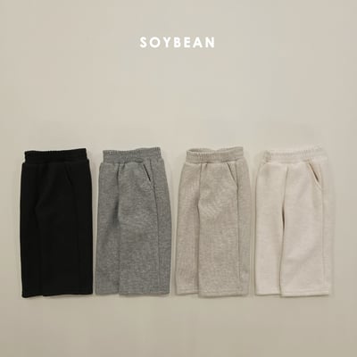 Soybean77｜(75cm-118cm) 舒適抓絨寬褲3