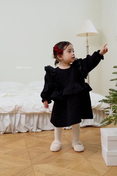 bebe nine48 (65cm-115cm) 2色花卉飛袖洋裝6