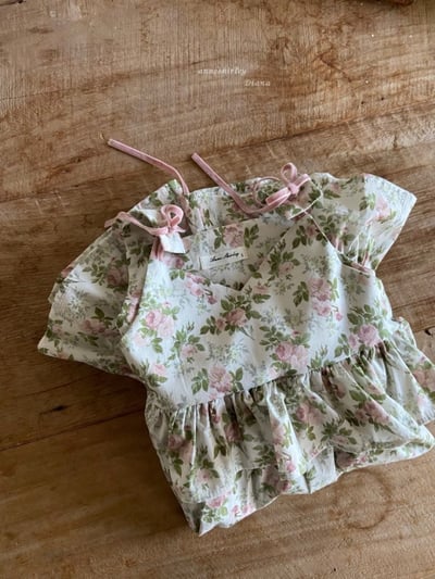 Anne Shirley12｜(1y-5y) 1色春日碎花綁帶洋裝3