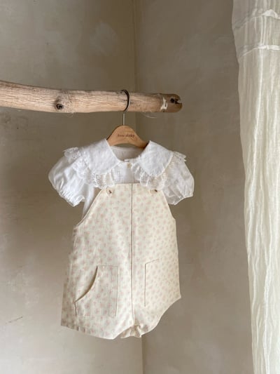 Anne Shirley06｜(1y-5y) 1色碎花愛心鈕扣吊帶褲10