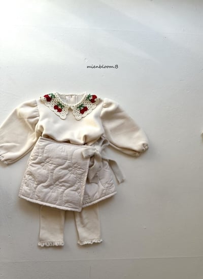 Bloom.b47｜(85cm-125cm) 蝴蝶結印花絎縫綁帶褲裙12