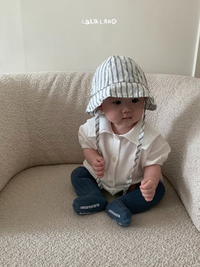 lala land26｜(3m-18m) 2色素面翻領包屁衣7