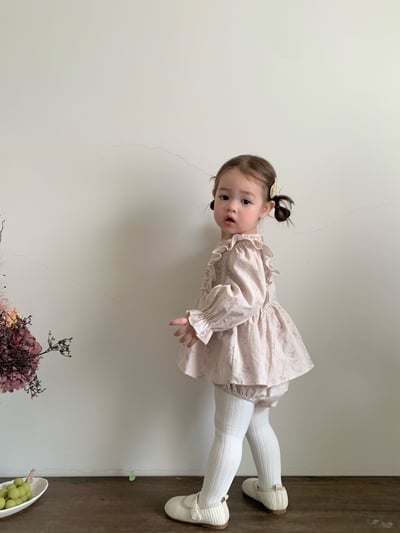 JE619｜(66cm-90cm) 燈芯絨碎花荷葉包屁衣22