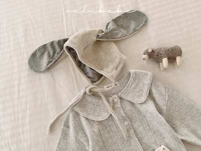 Valubebe12｜(65-90) 華夫格兔子耳朵帽子12