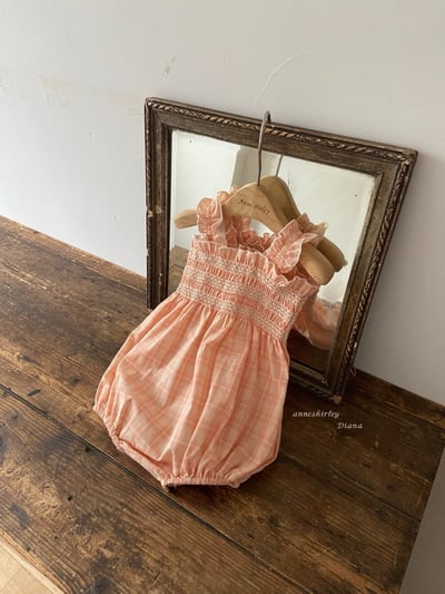 Anne Shirley24｜(3m-22m) 2色格紋抓皺包屁衣12
