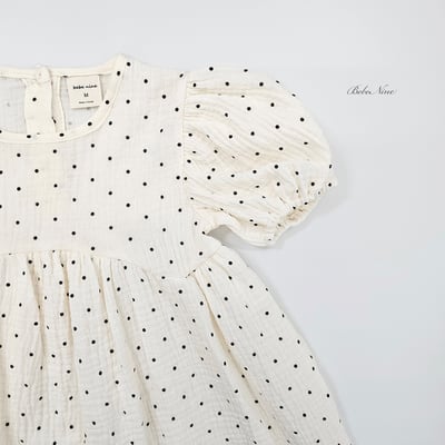 bebe nine34  (65cm-115cm) 2色點點公主袖連身裙7