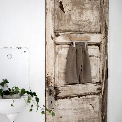 M-KIDS20｜(65-115cm) 2色燈心絨軟綿直筒長褲5