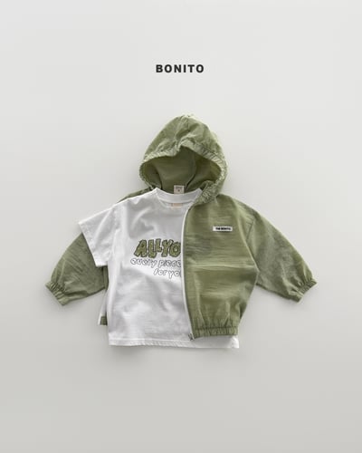 Bonito46｜(75cm-125cm) 3色連帽防風拉鍊外套14