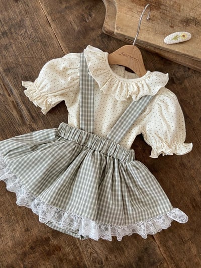 Anne Shirley10｜(1y-5y) 3色荷葉波點公主袖上衣11