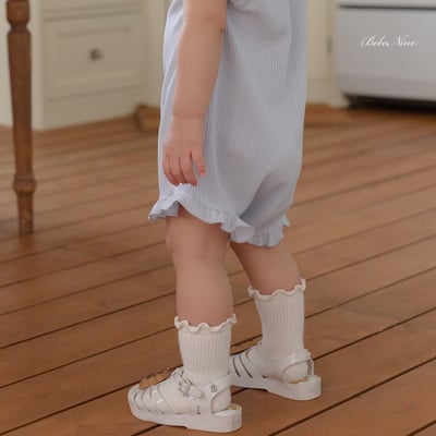 bebe nine05  (6m-24m) 3色波浪花邊無袖連身服9