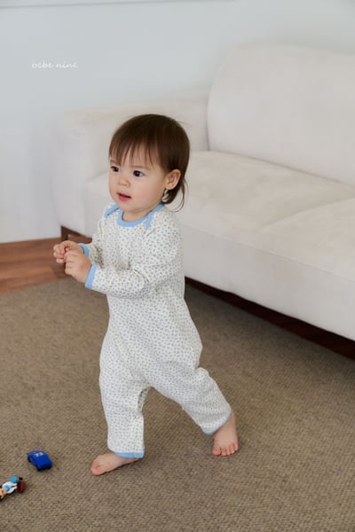 bebe nine08 (55cm-75cm) 2色碎花滾邊家居連身衣3
