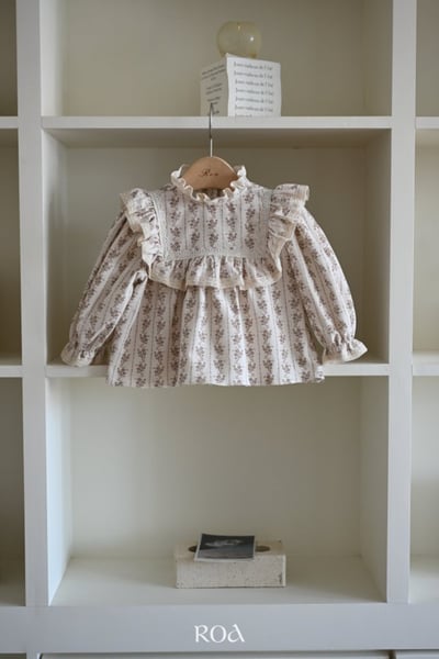 ROA16｜(80cm-120cm) 2色復古碎花長袖上衣4