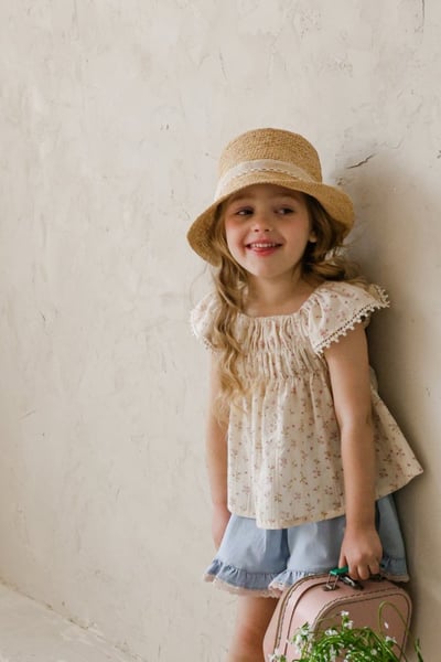 FLO17｜(75-140) 碎花娃娃裝上衣10