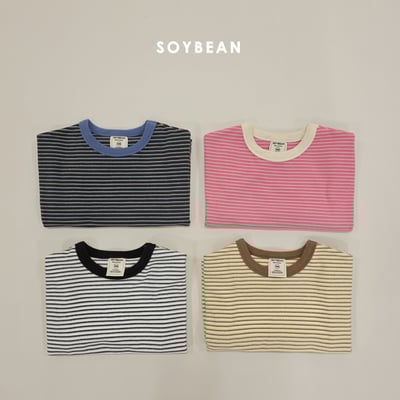 Soybean18｜(75cm-118cm) 撞色條紋上衣3