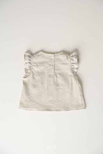 ROA21｜(6m-18m) 2色荷葉袖無袖上衣7