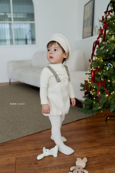 bebe nine03 (65cm-75cm) 2色刷毛吊帶包屁衣6