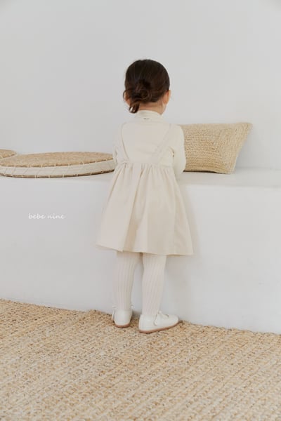 bebe nine29 (65cm-115cm) 3色荷葉摺邊吊帶洋裝8