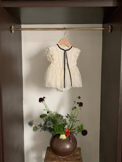 JE59｜(66-90cm) 蕾絲綁帶洋裝包屁衣25