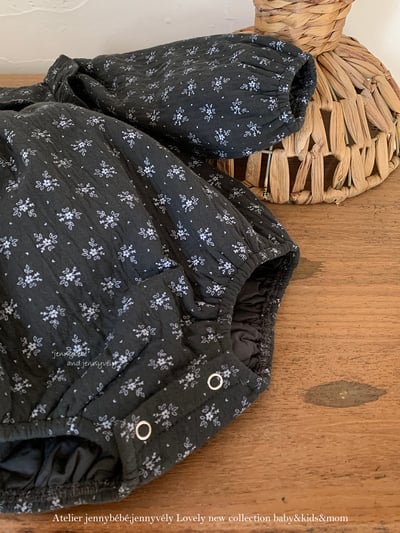 JE 631｜(66-90cm)  小碎花公主袖包屁衣8