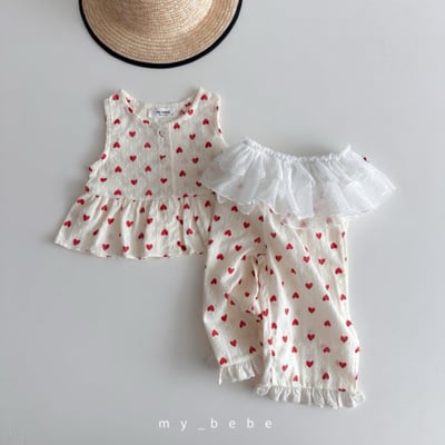 my_bebe31｜(80-120cm) 壓紋荷葉邊背心9