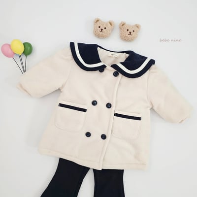 bebe nine30 (65cm-115cm) 1色海軍排釦大衣外套16