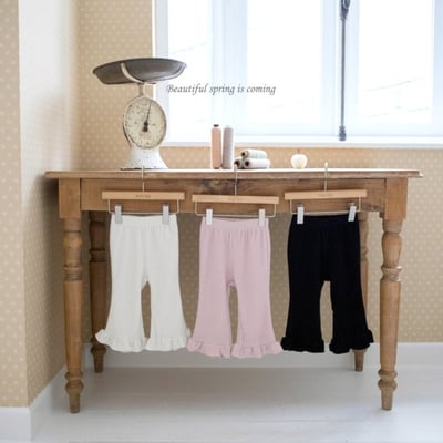 M-KIDS45｜(65-115cm) 2色荷葉邊喇叭褲1