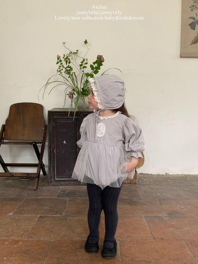 JE557｜(66-90cm) 蕾絲袖章包屁衣含帽子21