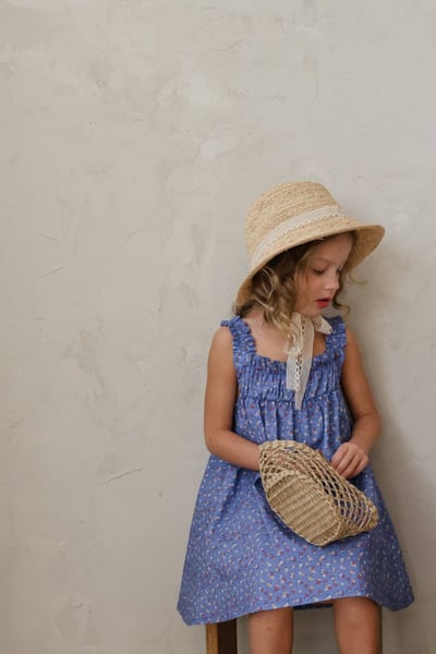 FLO20｜(75-140) 小碎花細肩洋裝14