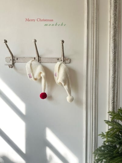 MONBEBE39｜(free/mom) 聖誕絨球帽4