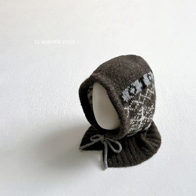 vivid114｜(free) 保暖印花針織頭套12