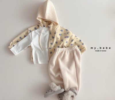 my_bebe08｜(-12m-7y) 印花刷毛拉鍊外套20