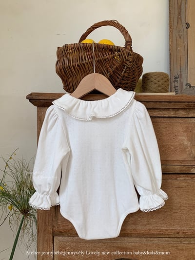 JE554｜(73-100cm) 宮廷風花邊領上衣/包屁衣6