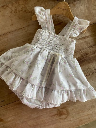 Anne Shirley01｜(3m-22m) 2色荷葉碎花洋裝包屁衣12
