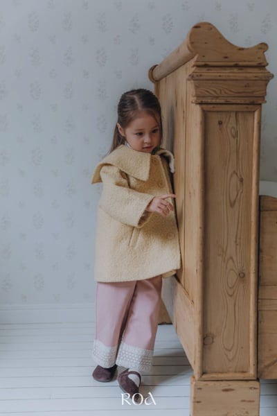 ROA32｜(80cm-120cm) 2色下擺蕾絲邊直筒褲10