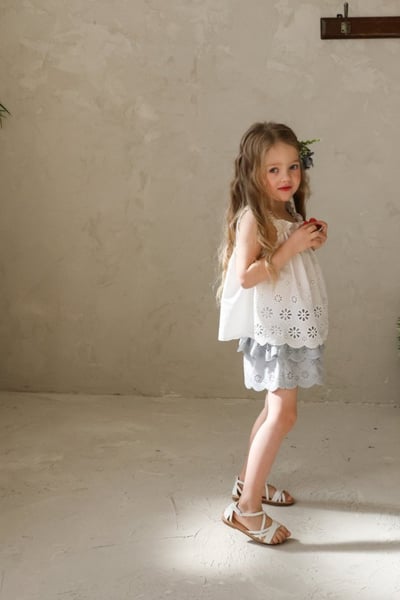 FLO10｜(75-140) 花邊鏤空細肩衣4