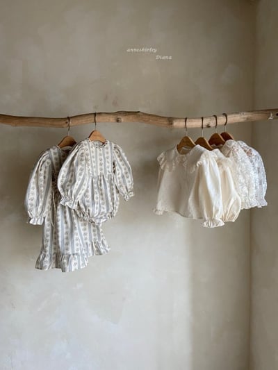 Anne Shirley13｜(3m-22m) 1色春日花卉滾邊包屁衣15