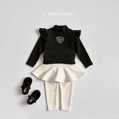 vivid71｜(78cm-125cm) 荷葉飛袖中領上衣10