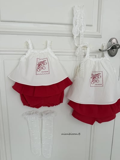 Bloom.b32｜(55cm-118cm) 蕾絲花邊櫻桃背心5