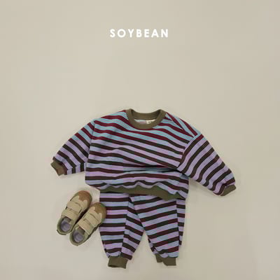 Soybean22｜(75cm-118cm) 撞色滾邊條紋套裝16