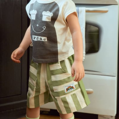 1st blue11｜(~93-118cm) 條紋口袋短褲3