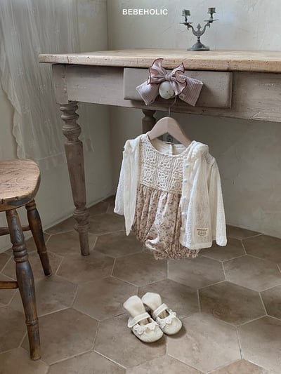 Bebe holic24｜(3m-18m) 拼色無袖連身服10