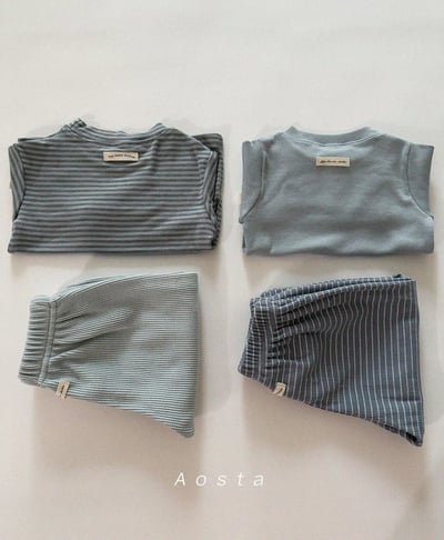 AOSTA20｜(6m-5y) 柔軟條紋上衣17