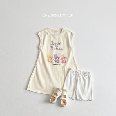 vivid32｜(78cm-125cm) 4款彩色熊無袖連身裙13