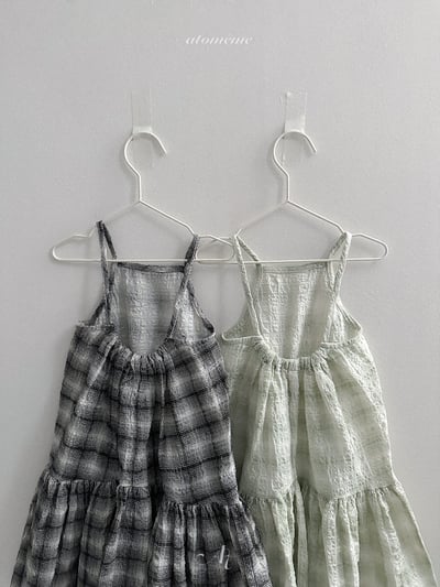 Atomeme12｜(70-110) 格紋棉麻洋裝3